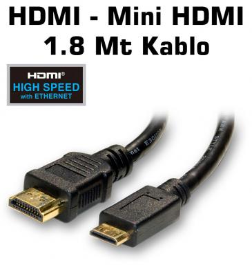 HDMI - Mini HDMI Kablo 1.8 Mt.