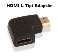 HDMI L Tipi Yatay Adaptör - Dişi / Erkek