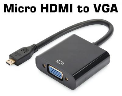 Micro HDMI to VGA Dönüştürücü Adaptör