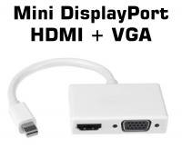 Mini DisplayPort (Thunderbolt) to HDMI + VGA Dönüştürücü Adaptör