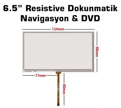Resistive Endüstriyel Dokunmatik Panel 6.5" 154x88mm