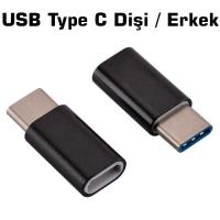 USB 3.1 Type C - Dişi / Erkek Adaptör