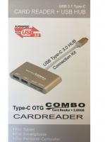USB 3.1 Type C - OTG Combo (Kart Okuyucu + USB Hub)