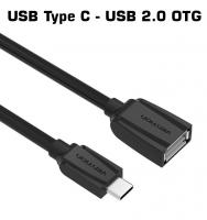 USB Type C 3.1 - USB 2.0 Dişi OTG Kablosu (10cm)