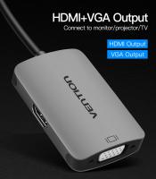 Vention USB Type C to HDMI + VGA Dönüştürücü Adaptör 